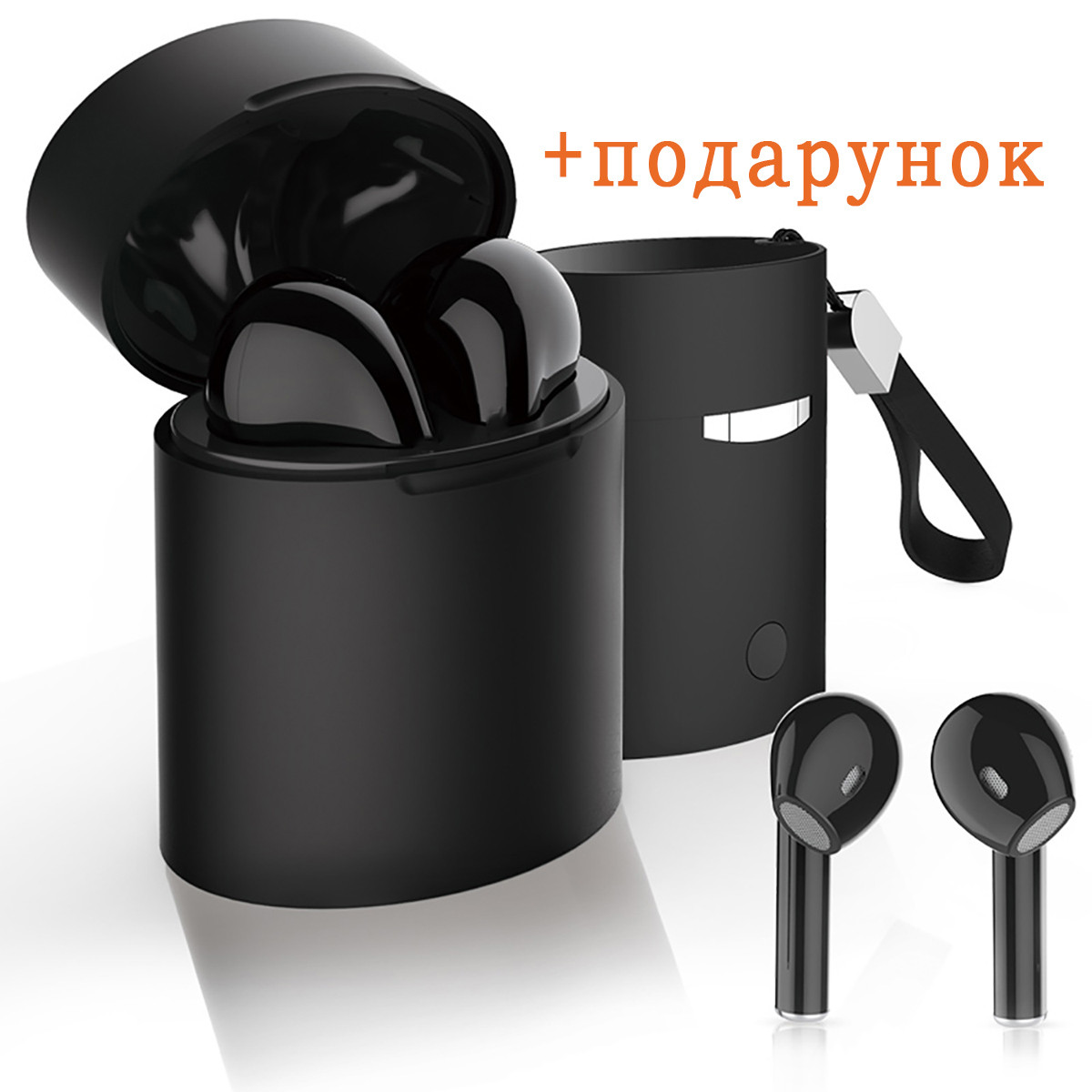 Бездротові навушники блютуз гарнітура Bluetooth 5.0 Wi-pods S10 навушники з мікрофоном чорні, фото 1