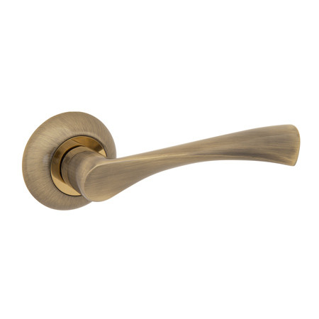 Ручки дверні роздільні Code Deco H-14023-A-AB бронза, фото 1