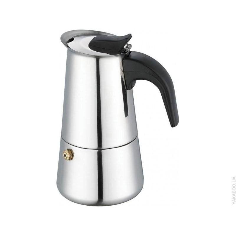 Гейзерна кавоварка з нержавіючої сталі Bohman 450 мл 9 порцій BH9509, фото 1