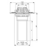 Дахова лійка DN150, діаметр 160мм, з затискним фланцем, уловлювач листя, SitaMulti, фото 6