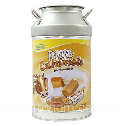 Цукерки бідончик (копілка) з ірисками Вугі Woogie milk caramels 250g 14шт/ящ (Код: 00-00005744)