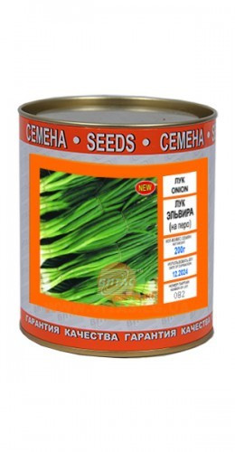 Насіння цибулі Ельвіра (на перо) у банку 0.25 кг