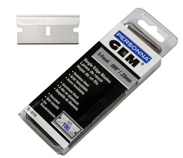 Леза до авто скребка Gem нержавіюча сталь (SS) 100 шт., фото 1