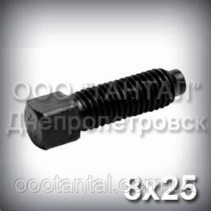 Гвинт М8х25 ГОСТ 1482-84 установлювальний з квадратною головкою і цапфою DIN 479, фото 1