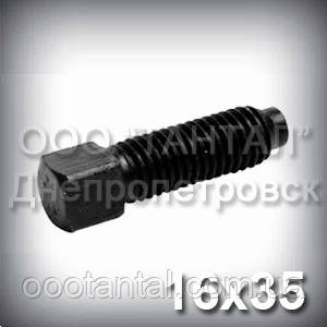 Гвинт М16х35 ГОСТ 1482-84 установлювальний з квадратною головкою і цапфою DIN 479, фото 1