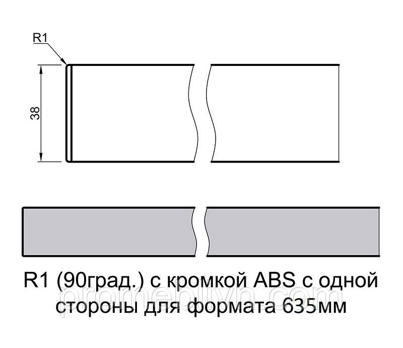 Стільниця Kronospan K349 PH Шовковий Камінь / торець під 90гр. 4100х635х38мм - фото 2 - id-p1385140452