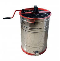 Медогонка 3-х рамкова, нержавійка, поворотна, редукторні