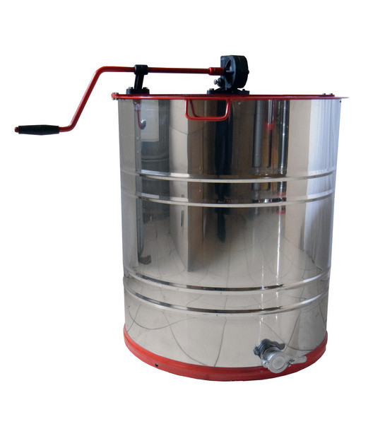 Медогонка 3-х рамкова, поворотна, бак з нержавіючої сталі, редукторна, фото 1