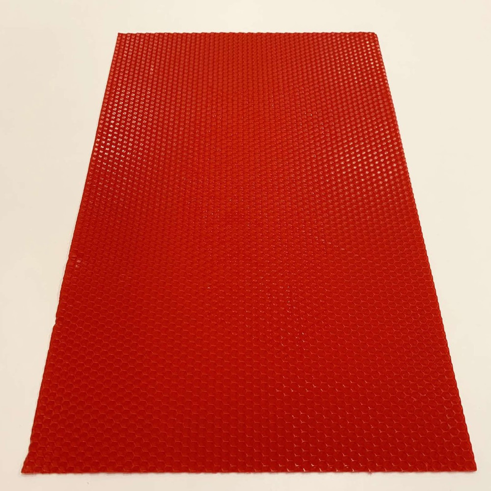 Кольорова вощина для виготовлення свічок, лист 41х26 см, червона