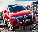 Дитячий електромобіль Джип JJ 2066 EBLR-3, Audi Q8, колеса EVA, шкіряне сидіння, червоний, фото 3