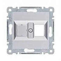 Панель подвійна для RJ12/RJ45 (сріблястий) Hager Lumina