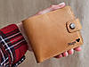 Світло-коричневий шкіряний гаманець із гравіюванням, гаманець із ініціалами, іменний гаманець, Самей портмоне, фото 5