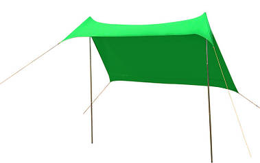 Тент проти дощу та сонця GreenCamp з "якорними сумками" зелений GC1046