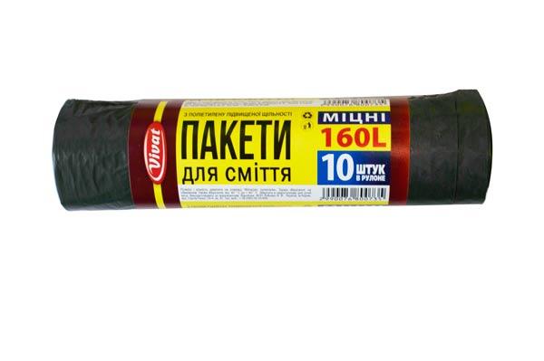 Мусорные пакеты Vivat 160 л (10 шт в рулоне)