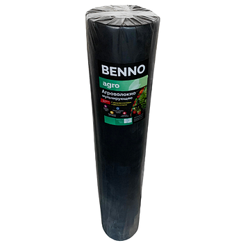 Агроволокно чорне мульчуюче в рулоні 1,07х100м щільність 50 г/м2 Benno Agro Спанбонд (AGB-107-50)