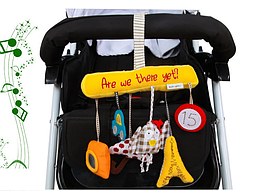 Дитяча плюшева підвіска на коляску, ліжечко. Мобіль для коляски, ліжечка