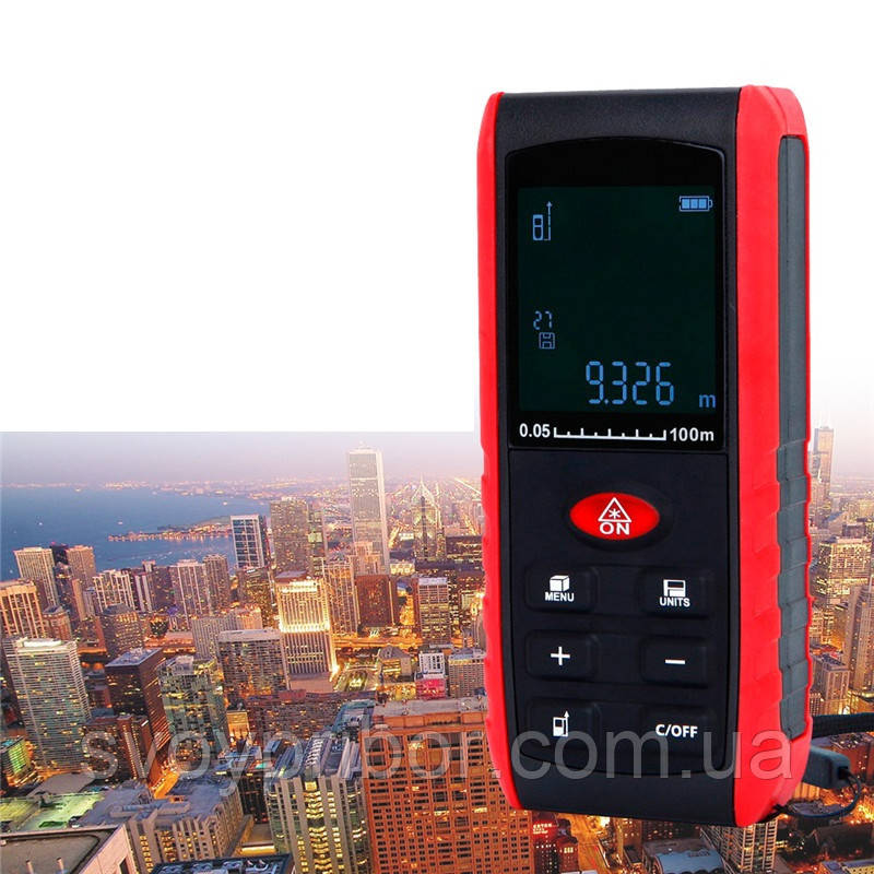 Лазерний далекомір (лазерна рулетка) KXL-E100 (0,05-100 м), фото 1
