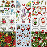 Фетр с рисунком принтом "Новый год и Зима"