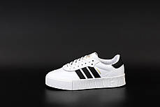 Жіночі кросівки Adidas Samba. Білі. ТОП репліка ААА классу., фото 2