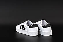 Жіночі кросівки Adidas Samba. Білі. ТОП репліка ААА классу., фото 2
