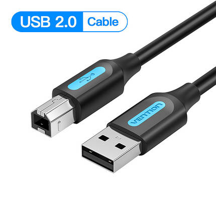 Кабель USB-Type-B 2.0 Vention 1.5m 480Mbps Printer Black (COQBG), фото 3