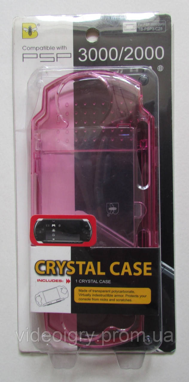 Захисний пластиковий корпус для PSP Slim 2000/3000 рожевий