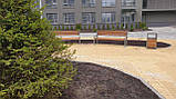Вулична лавка садово-паркова Шарлота 1,8 м дерев'яна на металевих ніжках з підлокітниками, фото 8