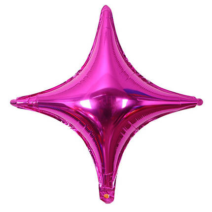 10" КИТАЙ-КТ Зірка 4х-кінцева 004 Металік Фуксія | Fuchsia, фото 1