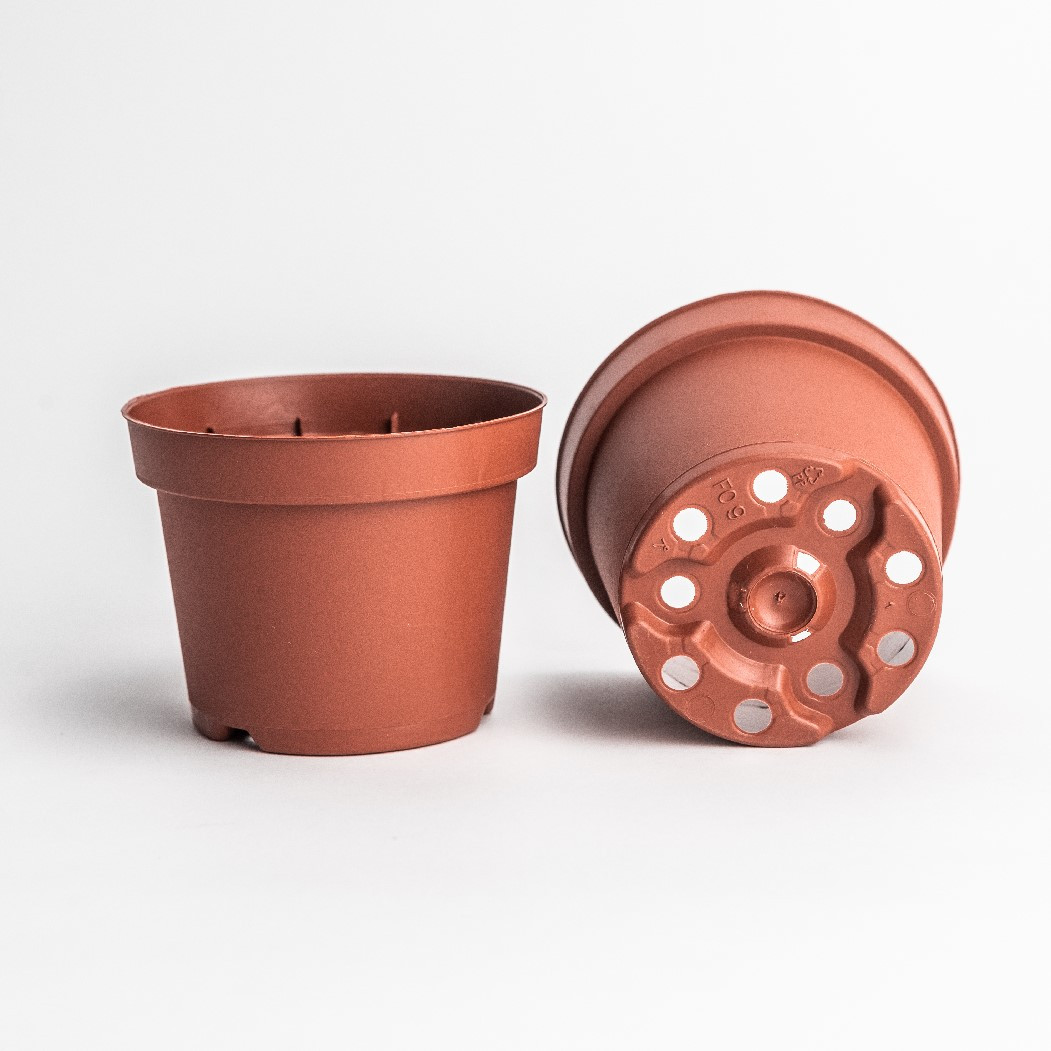 Горщик маленький 0.29 л / Ø 9 см для розсади та квітів * технічний горщик для рослин * теракотовий, фото 1