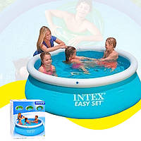 Детский надувной наливной бассейн Intex 886л 183х51 см круглый бассейн для детей, для дома и дачи 28101