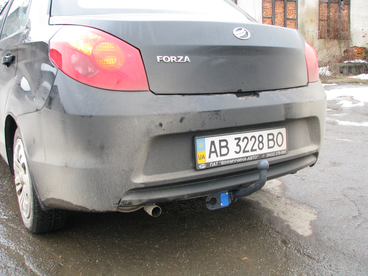 Фаркоп - ЗАЗ Forza Седан / Літбек (2011--) з'ємний на 2 болтах, фото 1