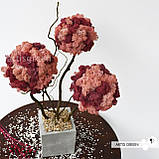 Стабілізоване  дерево трьохствольне, топіарій з рожевого моху "Артіс Грін", без поливу та догляду!, фото 7