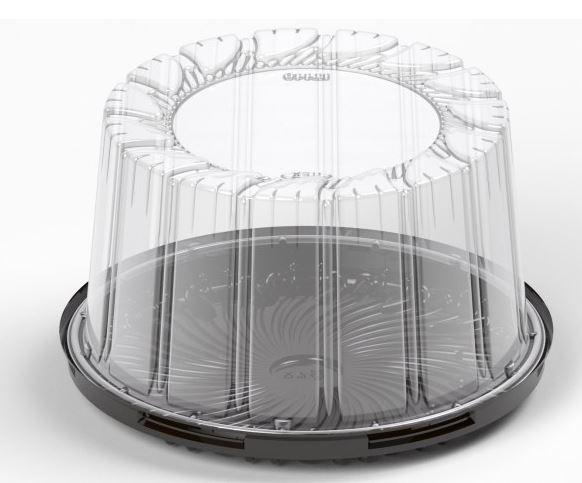 Упаковка для торта Ø196 мм h=110 мм 2300 мл, коричневе дно (арт. 110К/22)