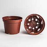 Горщик маленький 0.96 л / Ø 13 см для розсади та квітів * технічний горщик для рослин * теракотовий13см Ø 0.96л, фото 2