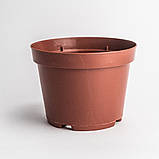 Горщик маленький 0.96 л / Ø 13 см для розсади та квітів * технічний горщик для рослин * теракотовий13см Ø 0.96л, фото 3