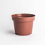 Горщик маленький 0.63 л / Ø 12 см для розсади та квітів * технічний горщик для рослин * теракотовий, фото 3