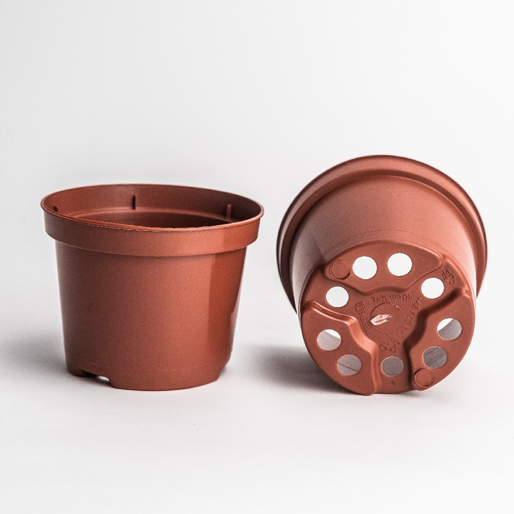 Горщик маленький 0.4 л / Ø 10 см для розсади та квітів * технічний горщик для рослин * теракотовий, фото 1