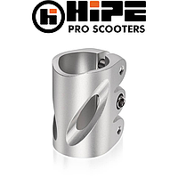 Хомут на руль для трюкового самоката Hipe H01 Silver Matte компрессия IHC/SCS диаметр руля 31,8 мм