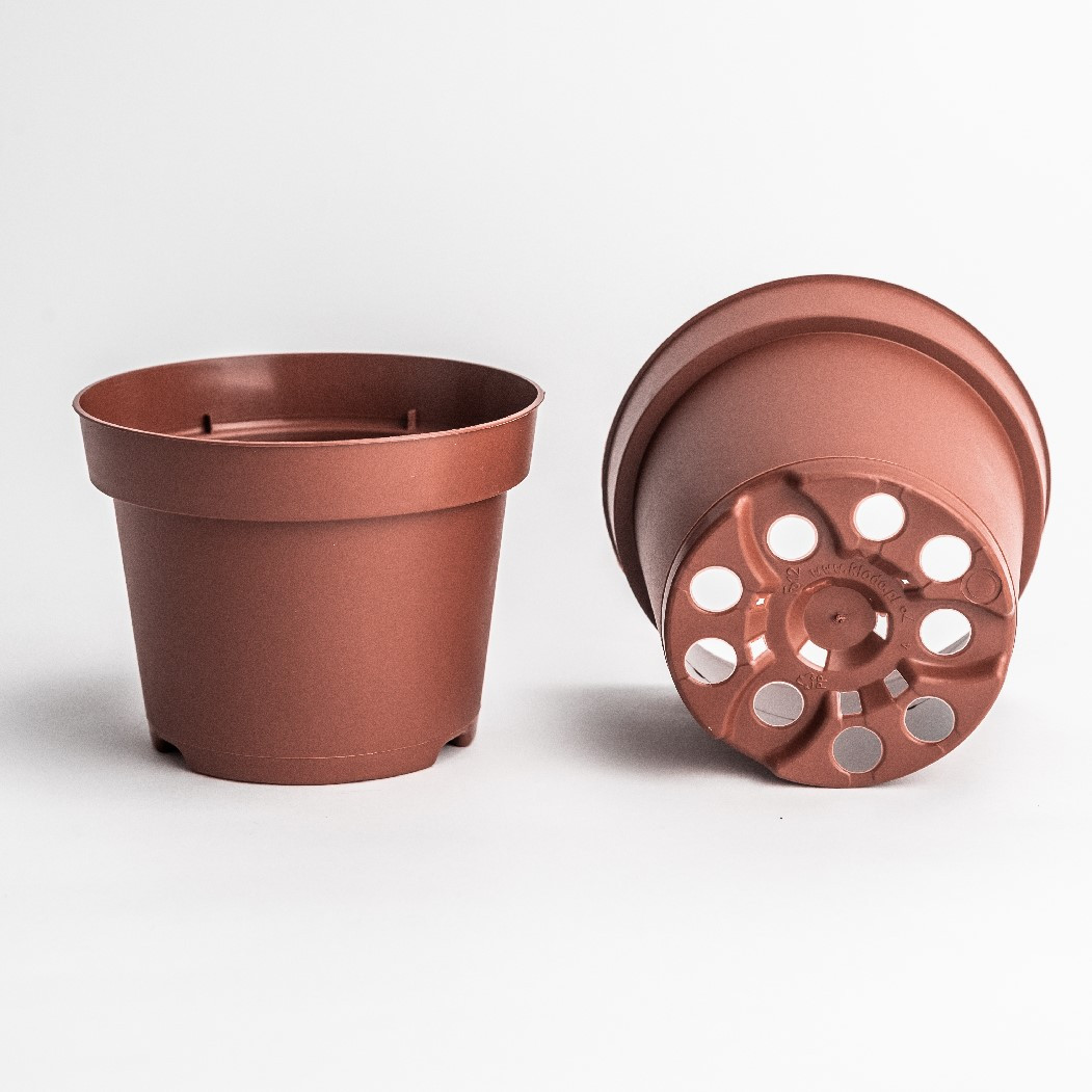 Горщик маленький 0.63 л / Ø 12 см для розсади та квітів * технічний горщик для рослин * теракотовий, фото 1