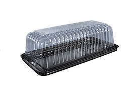 Упаковка для торта без кришки 235х116 мм, h=76 мм. 1250 мл. Коричневе Дно (арт.ПС-37д) Кр.0443