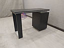 Стильний манікюрний стіл, офісний стіл, комп'ютерний стіл, письмовий стіл, чорний., фото 5