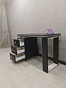 Стильний манікюрний стіл, офісний стіл, комп'ютерний стіл, письмовий стіл, чорний., фото 9