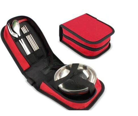 Туристический набор посуды в сумке на 1 персону, набор посуды для ...