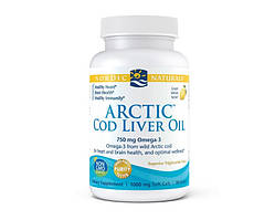 Nordic Naturals Arctic Cod Liver Oil 750 mg omega-3 90 soft gels great lemon