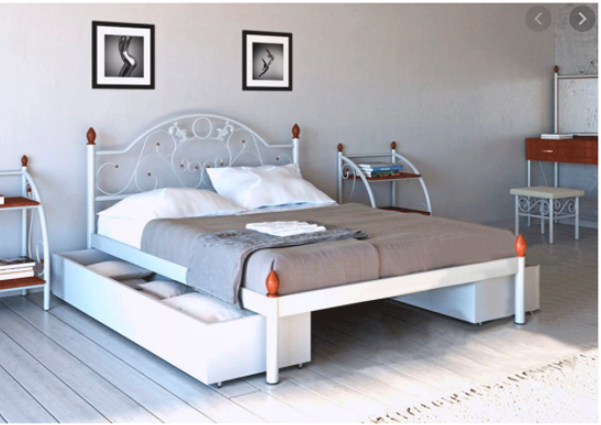 Кровать металлическая Франческа Металл-Дизайн купить в Одессе, Украине - фото 6 - id-p1385237359