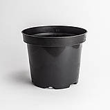 Горщик 2 л / Ø 17 см для квітів та розсади * технічний горщик для рослин * ємкість для розсади * чорний, фото 3