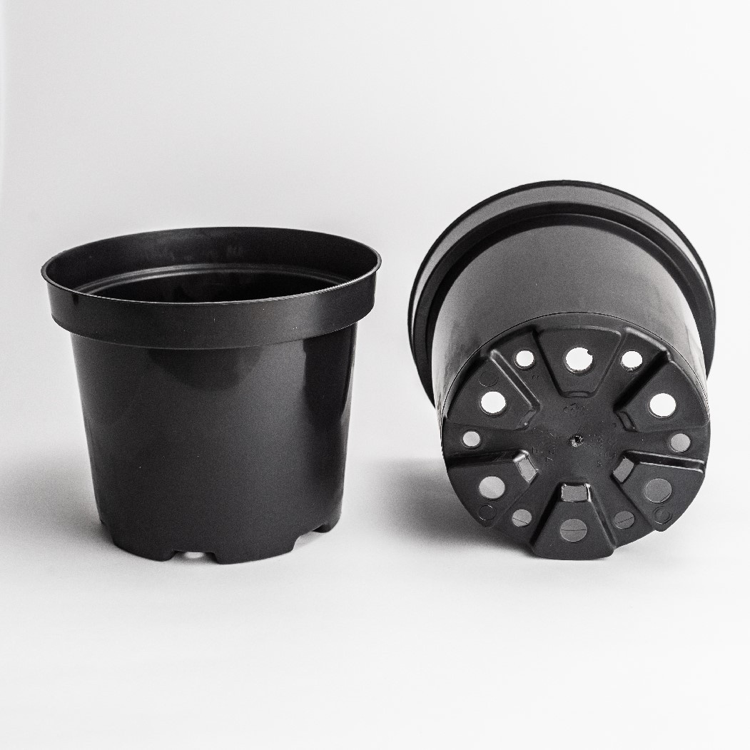 Горщик 2 л / Ø 17 см для квітів та розсади * технічний горщик для рослин * ємкість для розсади * чорний, фото 1