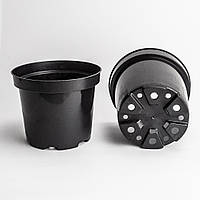 Горщик 2 л / Ø 17 см для квітів та розсади * технічний горщик для рослин * ємкість для розсади * чорний