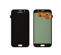 Дисплей (екран) для Samsung A720F Galaxy A7 (2017) + тачскрін, чорний, Black Sky, оригінал