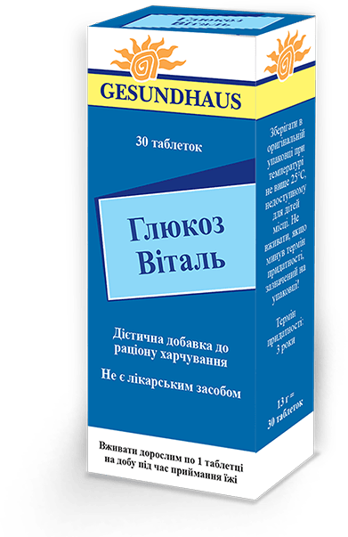 Комплекс вітамінів та мінералів ГЛЮКОЗ ВІТАЛЬ (Woerwag Pharma), 30 табл.